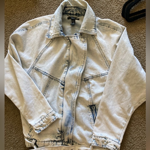 Forever 21 Moto Jean Jacket - Picture 6 of 8